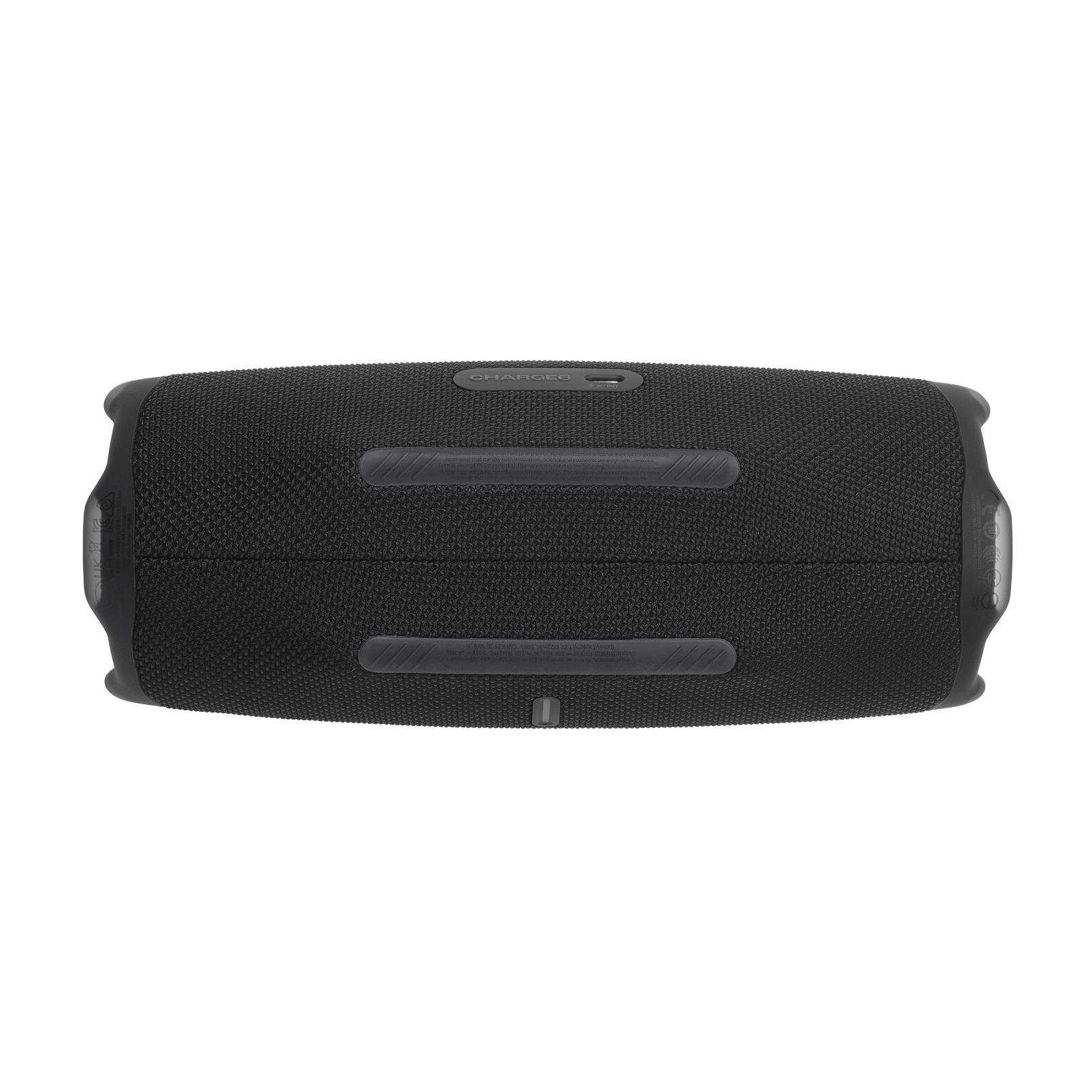 JBL Charge 6 - Black - Portable waterproof and drop-proof Bluetooth speaker - Bottom