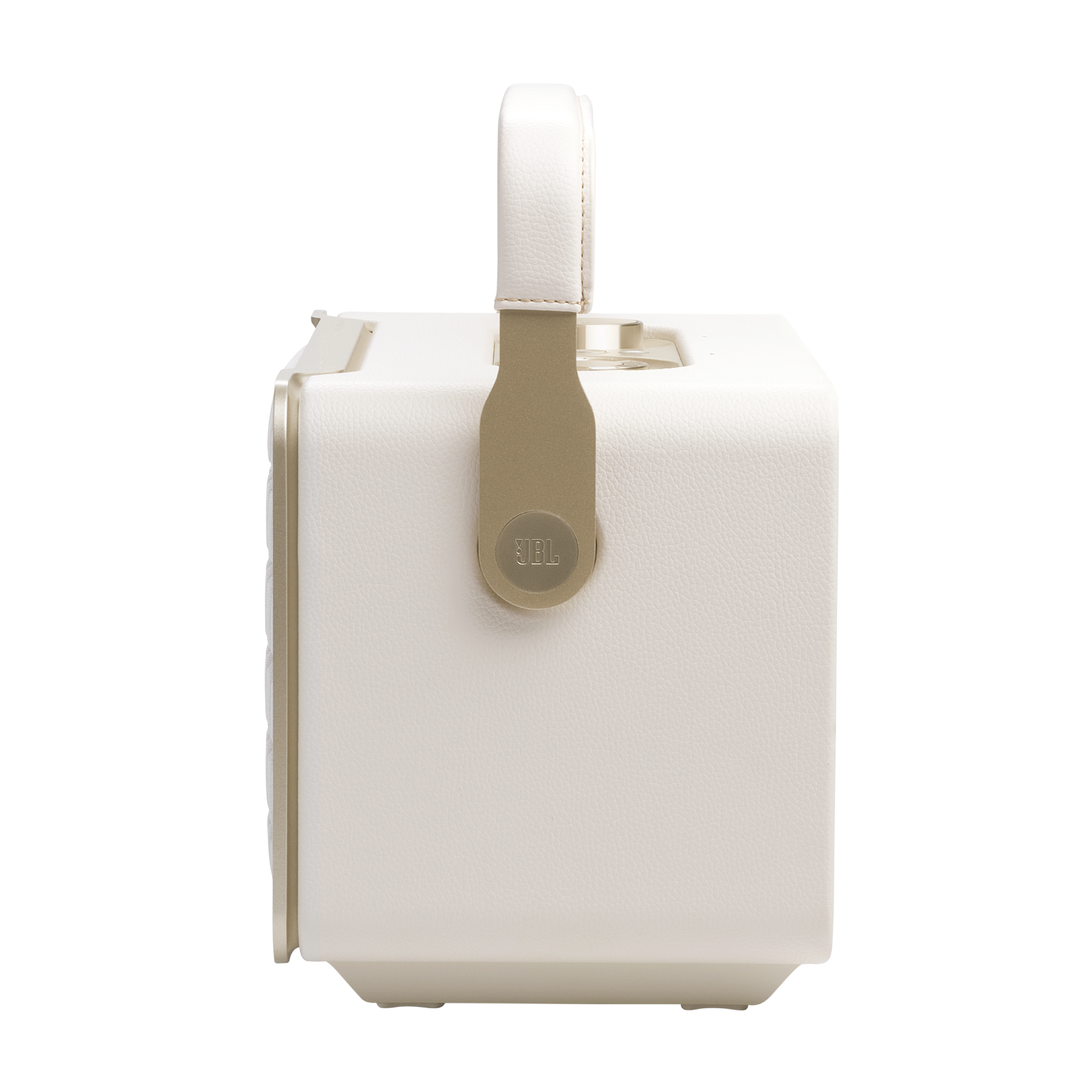 JBL Authentics 300 - White - Portable smart home speaker with Wi-Fi, Bluetooth and voice assistants with retro design. - Left