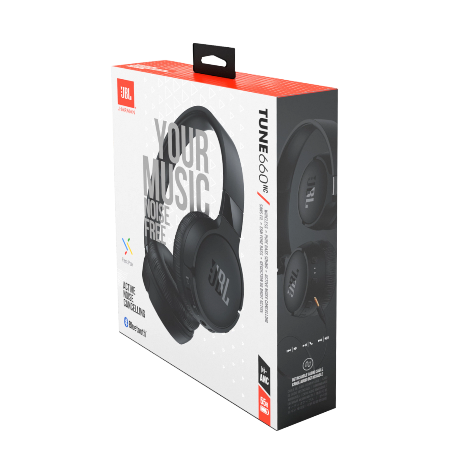 JBL Tune 660NC - Black - Wireless, on-ear, active noise-cancelling headphones. - Detailshot 10