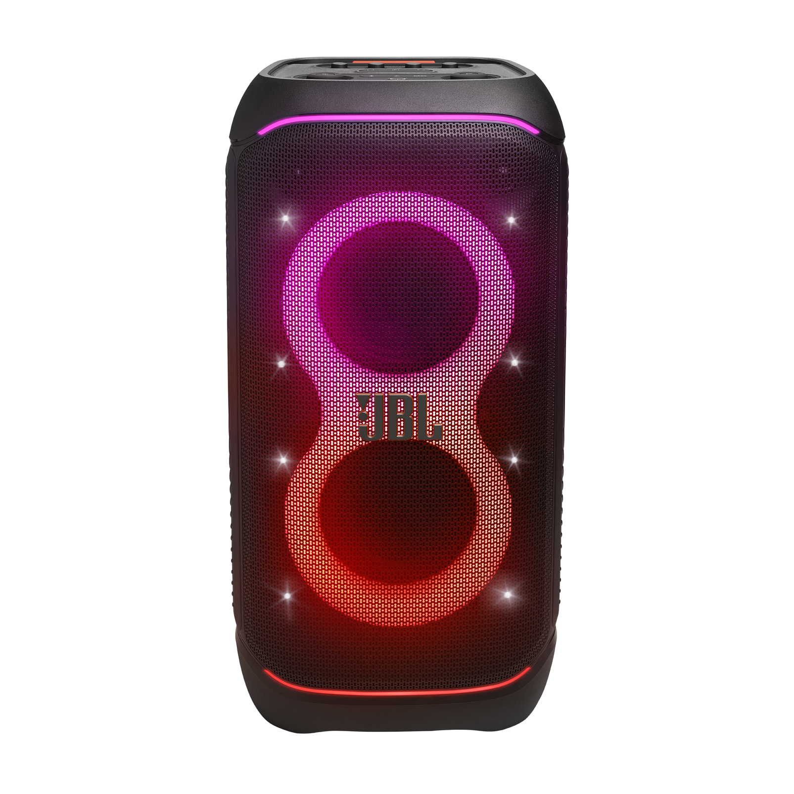 JBL PartyBox Stage 320 - Black - Portable party speaker with wheels - Front