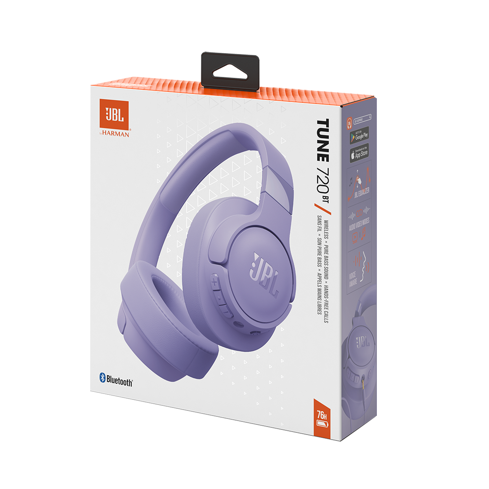 JBL Tune 720BT - Purple - Wireless over-ear headphones - Detailshot 10