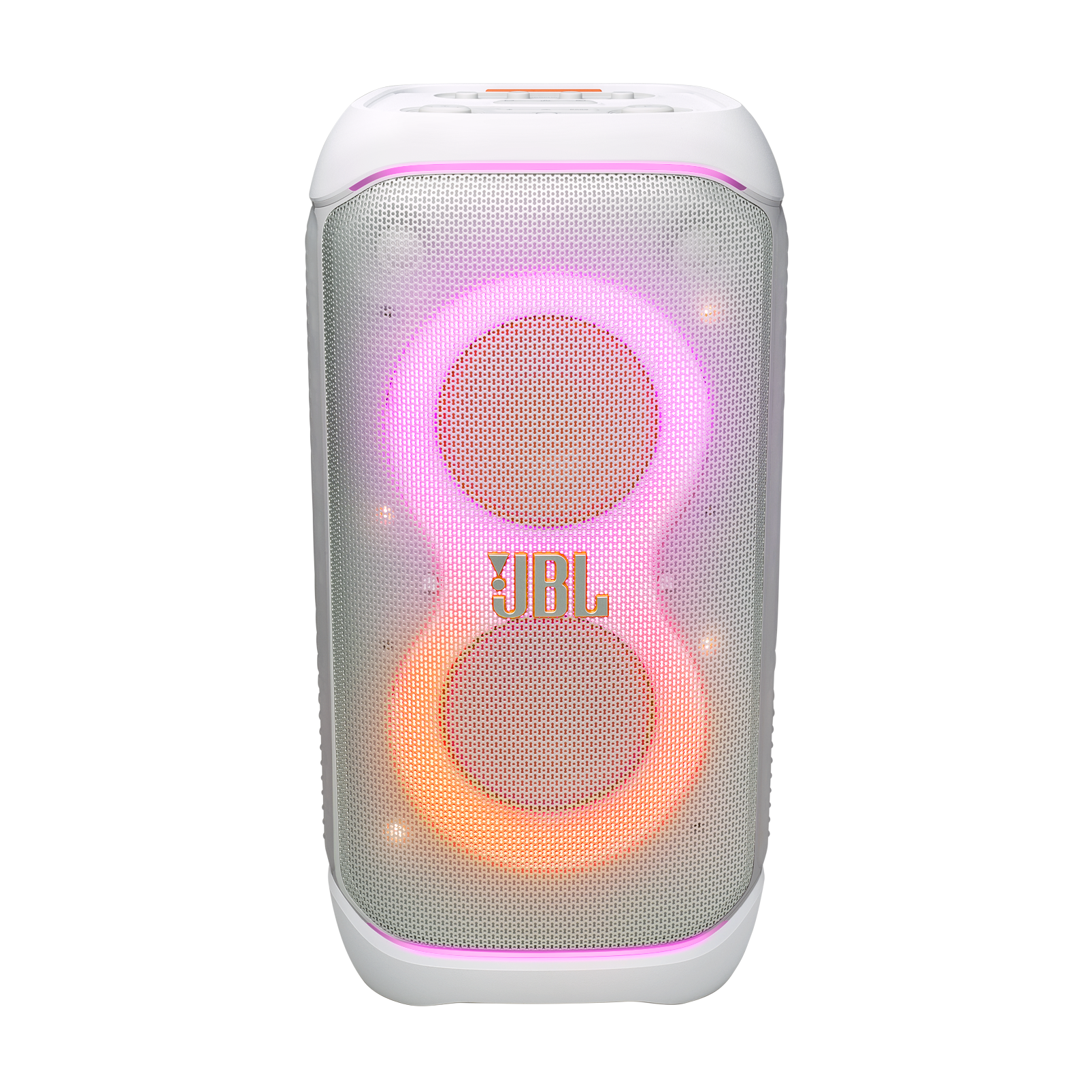 JBL PartyBox Stage 320 - White - Portable party speaker with wheels - Front