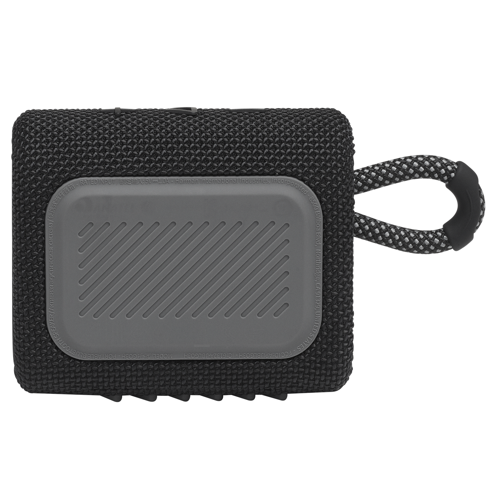 JBL Go 3 - Black - Portable Waterproof Speaker - Back