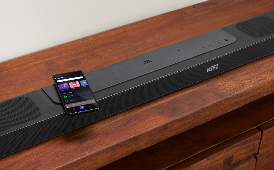 AirPlay, Alexa Multi-Room Music, Chromecast built-in&trade;이 있는 내장 Wi-Fi