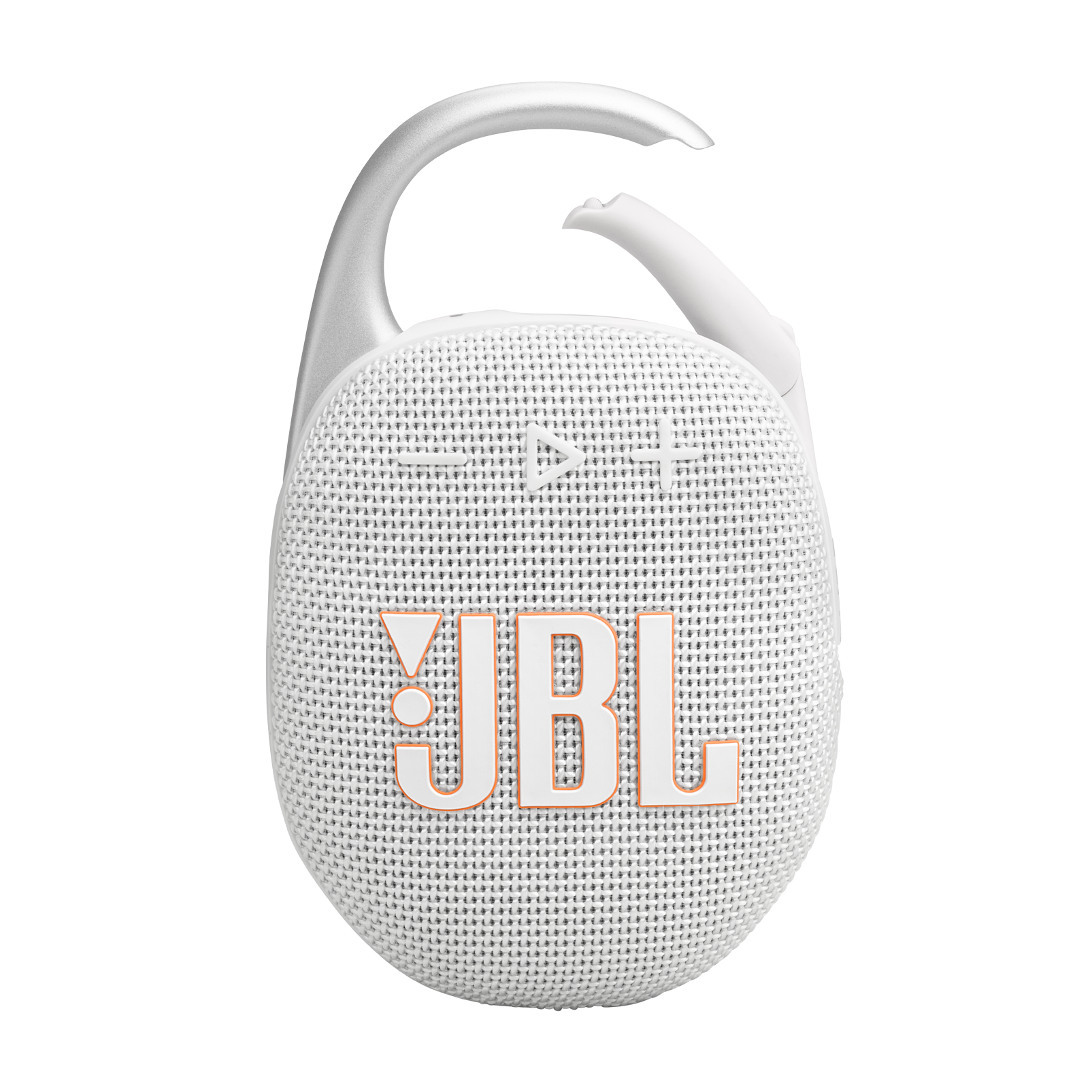 JBL Clip 5 - White - Ultra-portable waterproof speaker - Front