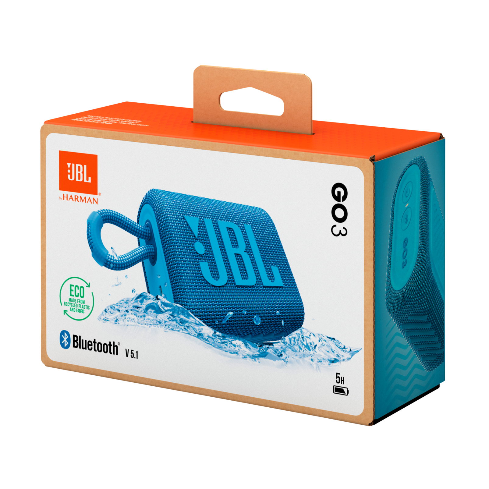 JBL Go 3 Eco - Blue - Ultra-portable Waterproof Speaker - Detailshot 5