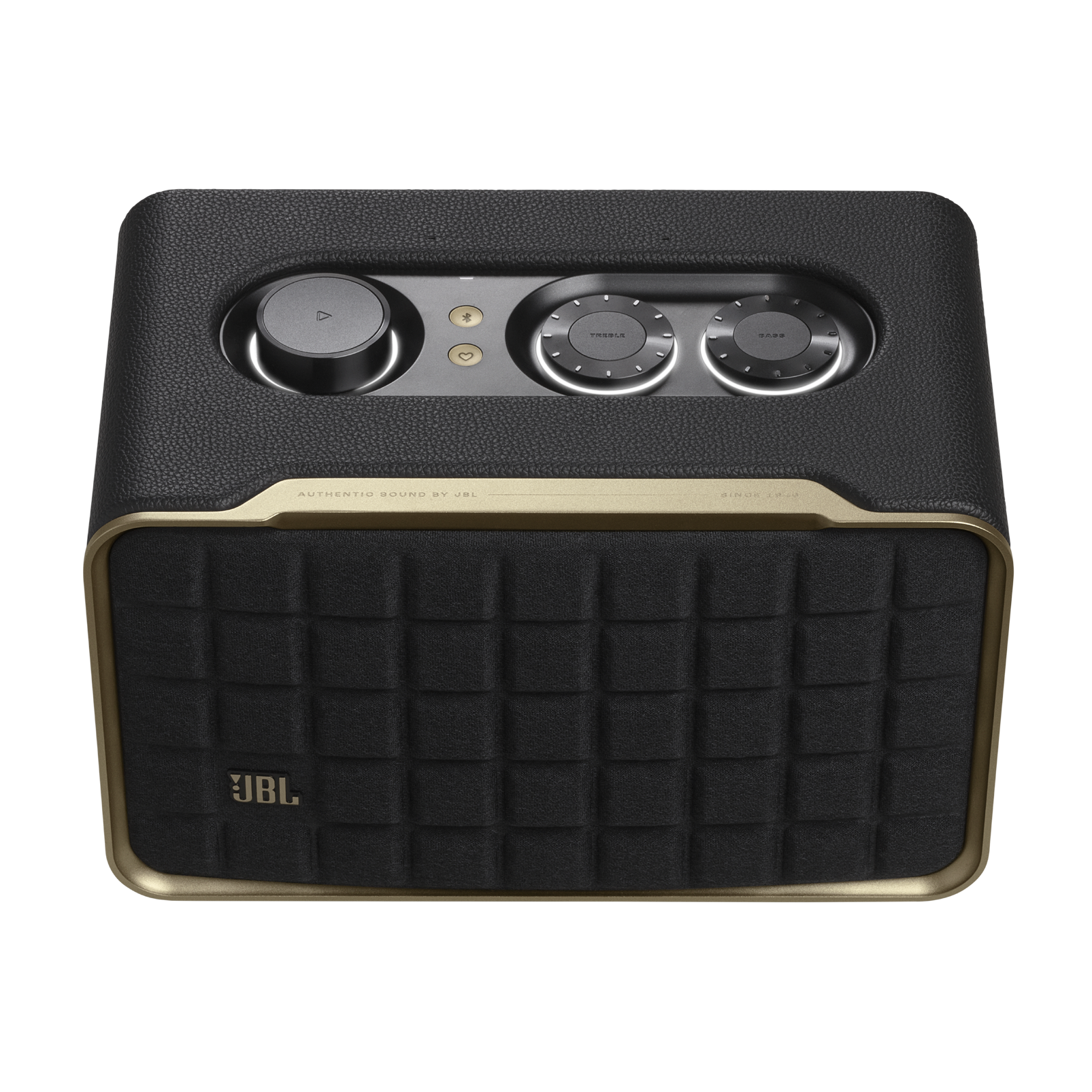 JBL Authentics 200 - Black - Smart home speaker with Wi-Fi, Bluetooth and Voice Assistants with retro design - Detailshot 1