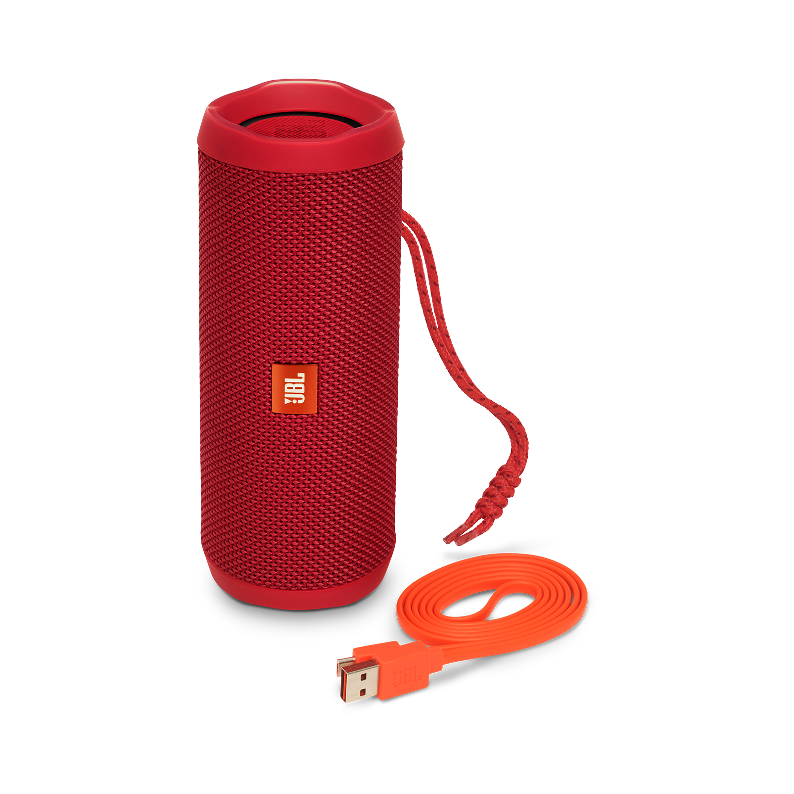 JBL Flip 4 - Red - A full-featured waterproof portable Bluetooth speaker with surprisingly powerful sound. - Detailshot 1