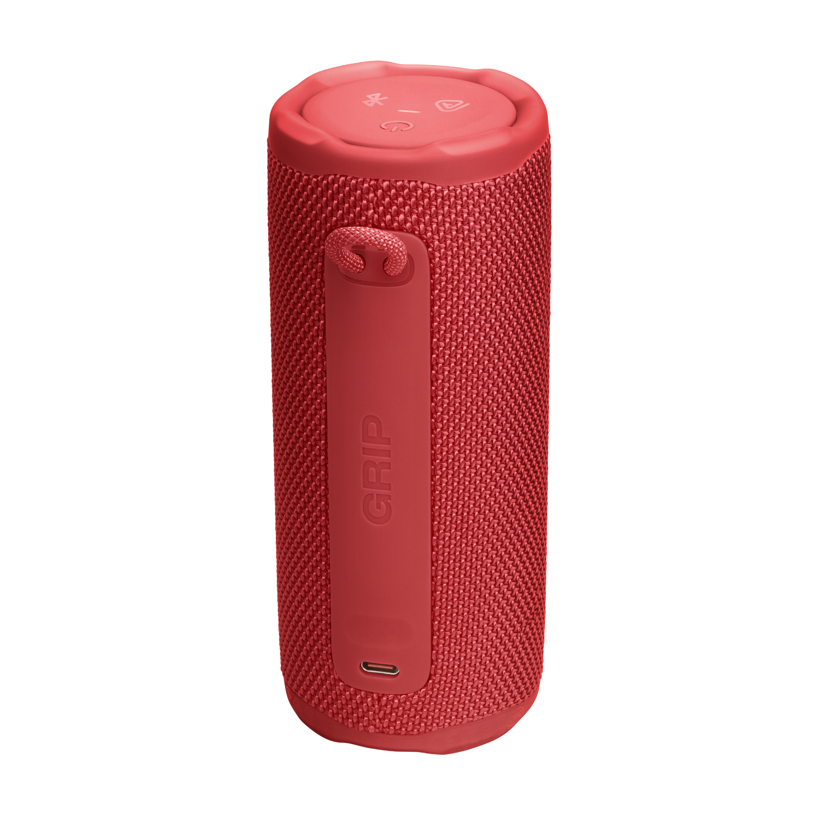 JBL Grip - Red - Compact Bluetooth speaker with bold JBL Pro Sound and ambient light - Back