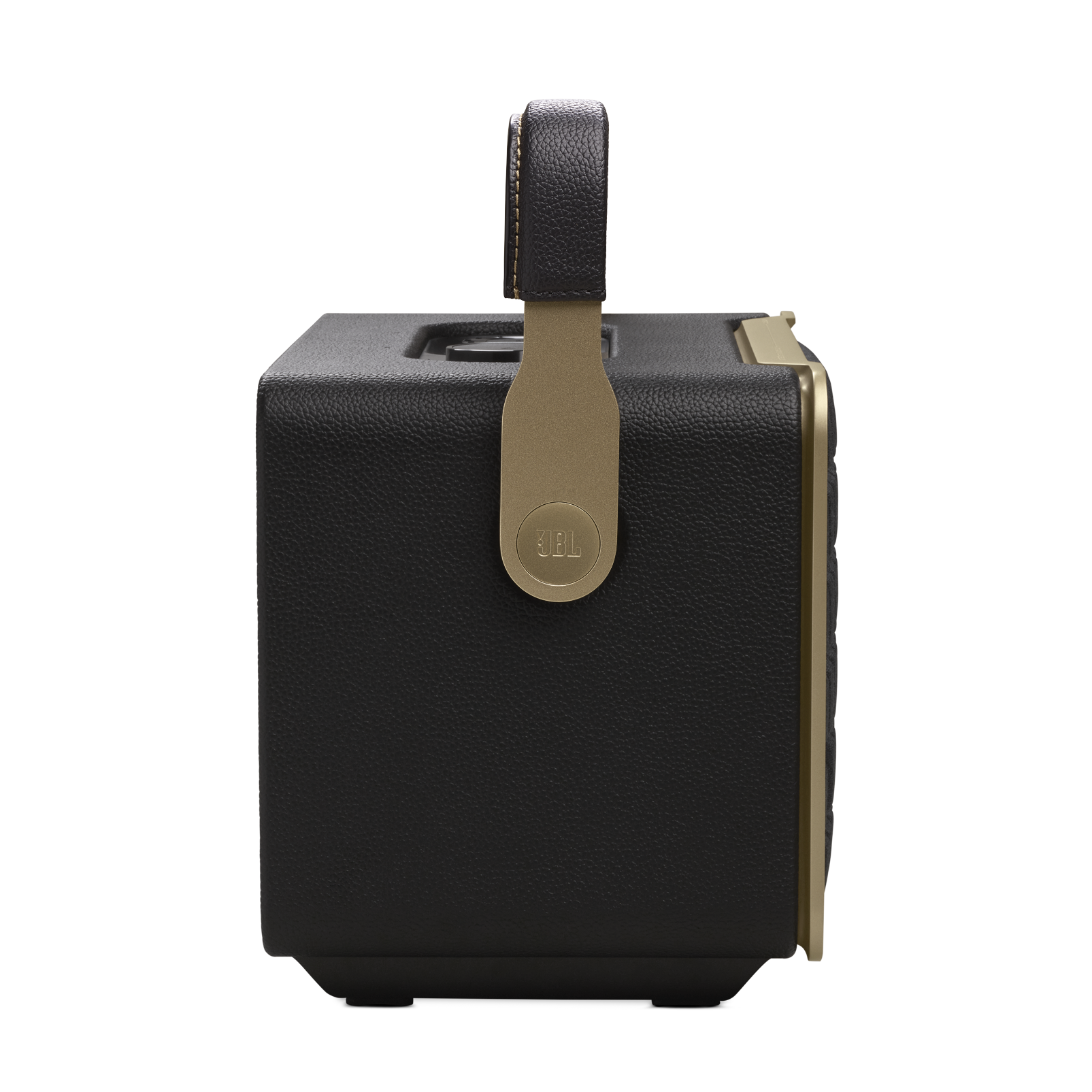 JBL Authentics 300 - Black - Portable smart home speaker with Wi-Fi, Bluetooth and voice assistants with retro design. - Left