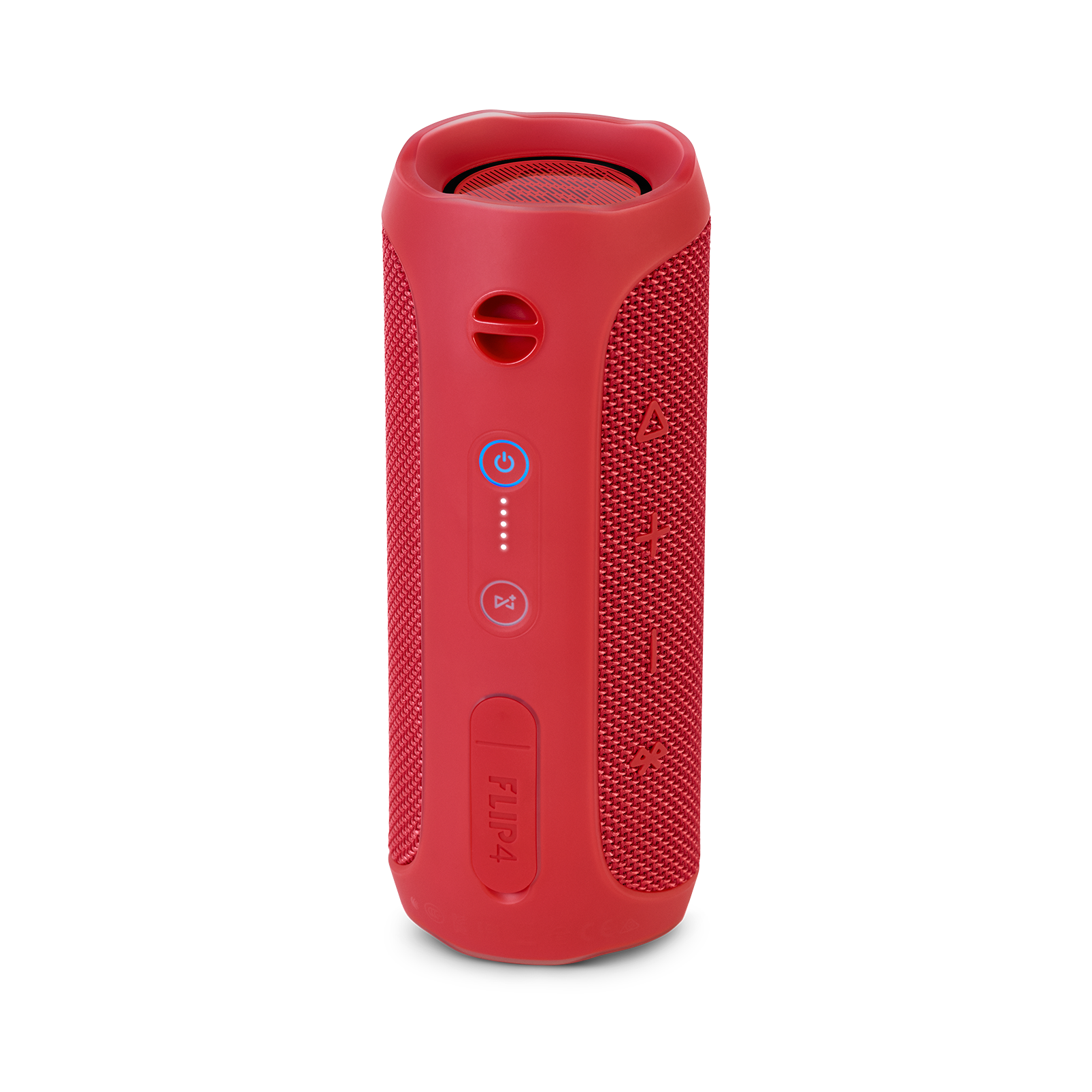 JBL Flip 4 - Red - A full-featured waterproof portable Bluetooth speaker with surprisingly powerful sound. - Back