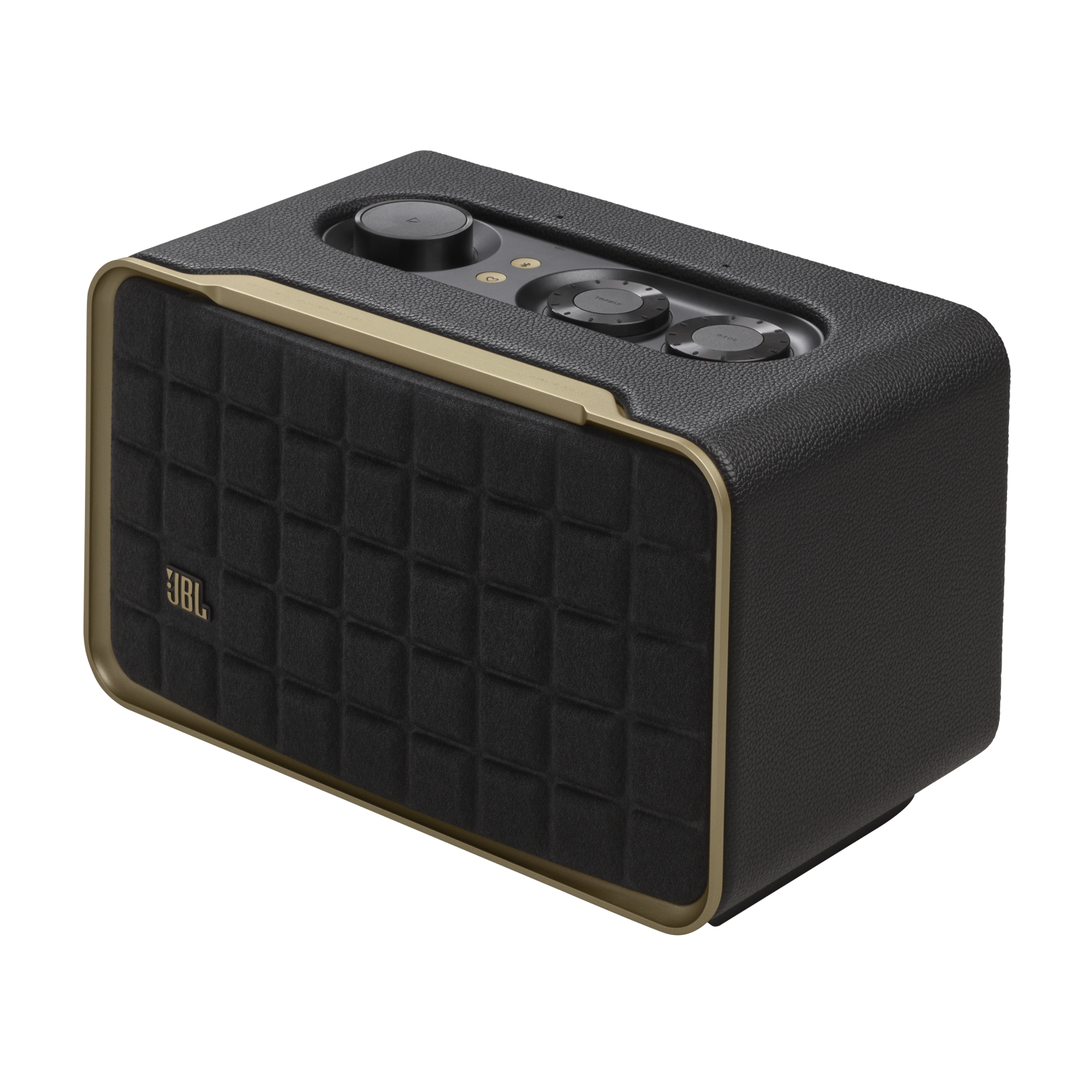 JBL Authentics 200 - Black - Smart home speaker with Wi-Fi, Bluetooth and Voice Assistants with retro design - Detailshot 2