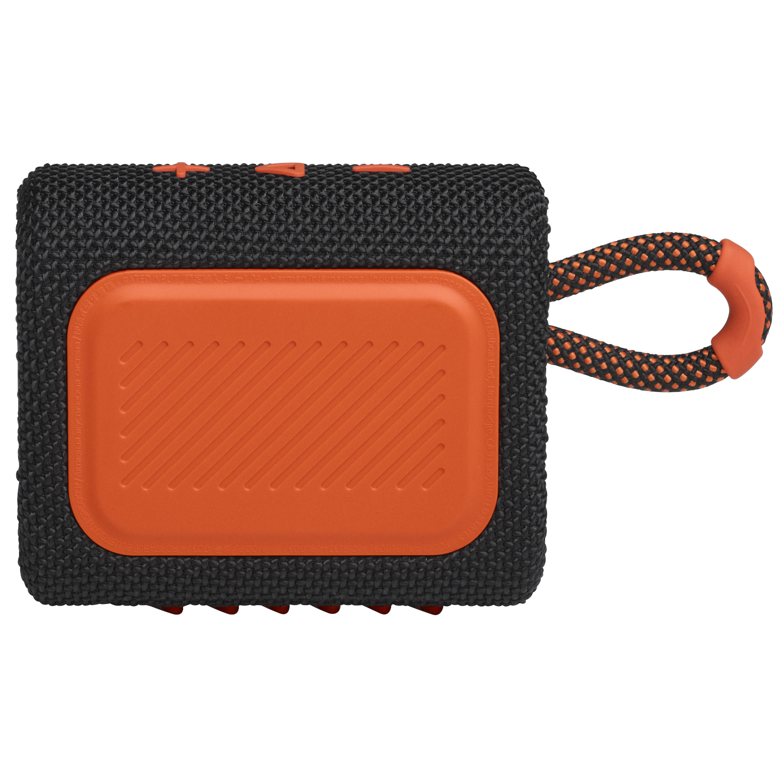 JBL Go 3 - Black / Orange - Portable Waterproof Speaker - Back