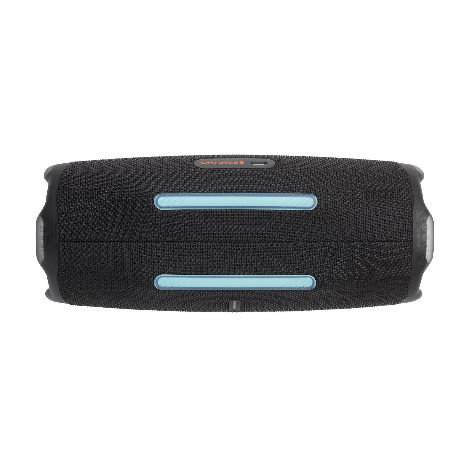 JBL Charge 6 - Black and Orange - Portable waterproof and drop-proof Bluetooth speaker - Bottom