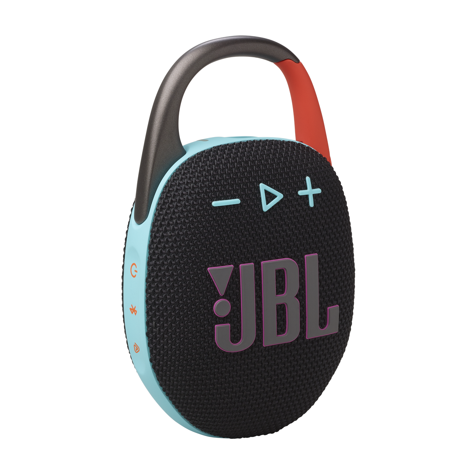 JBL Clip 5 - Black and Orange - Ultra-portable waterproof speaker - Hero