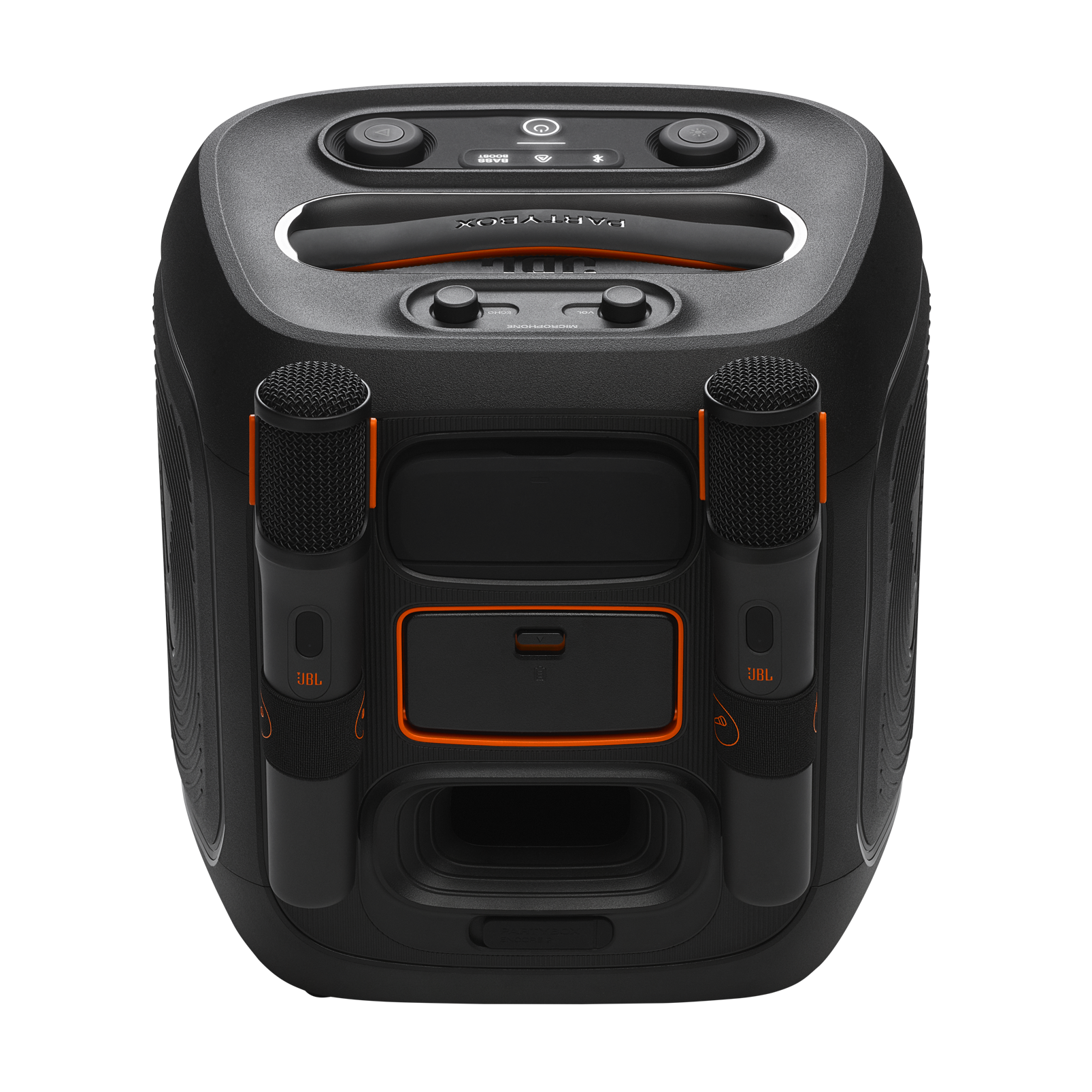 JBL PartyBox Encore 2 - Black - Portable party speaker with 2 mics - Back