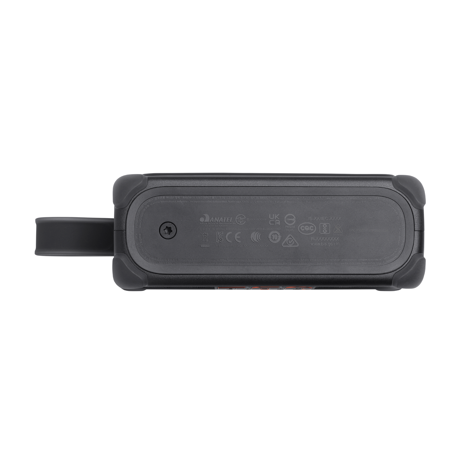 JBL BandBox Solo - Black - Compact AI-powered practice amp and speaker - Bottom