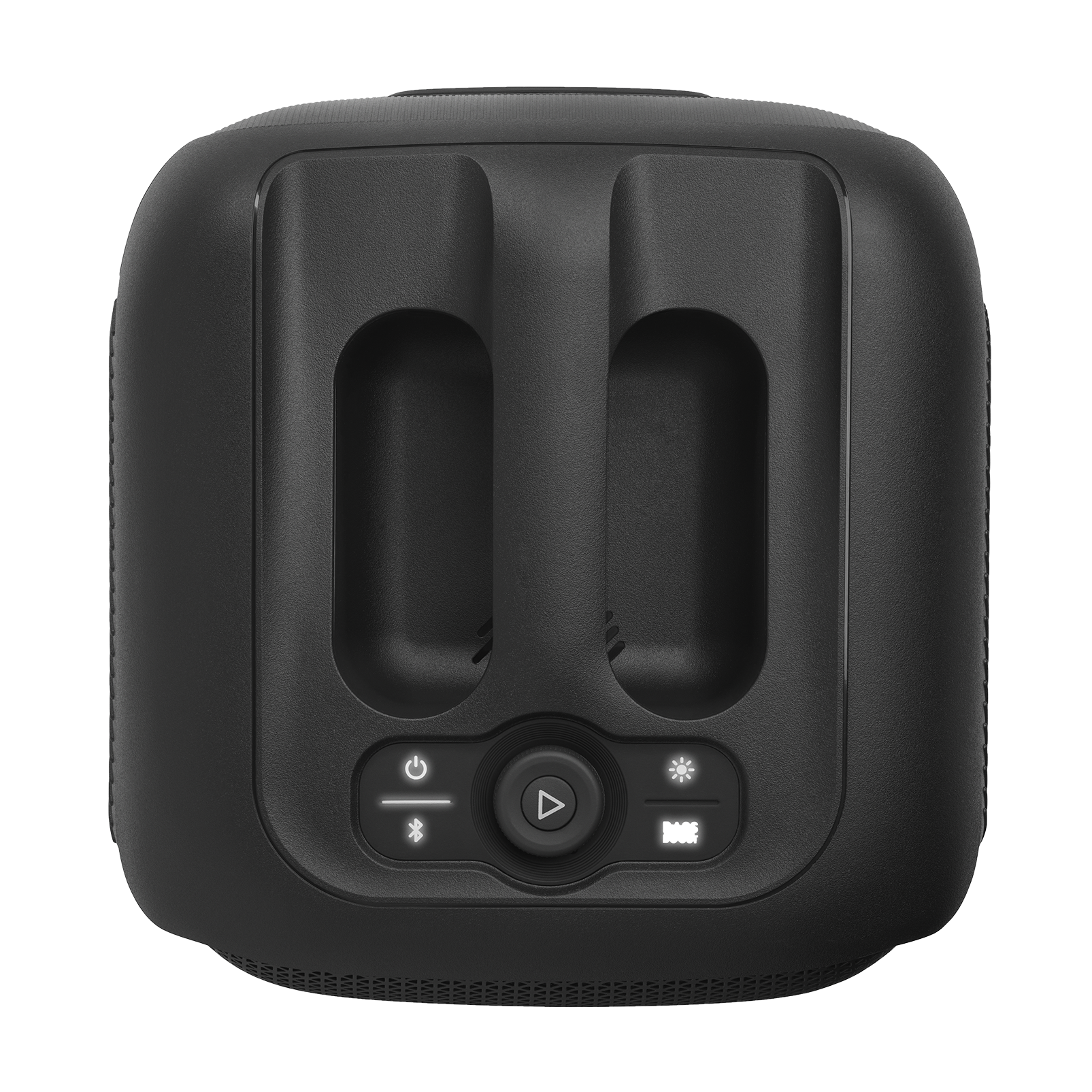 JBL Partybox Encore Essential - Black - Portable party speaker with powerful 100W sound, built-in dynamic light show, and splash proof design. - Top